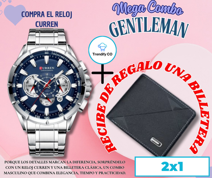COMBO MES RELOJ CURREN 8363 + BILLETERA