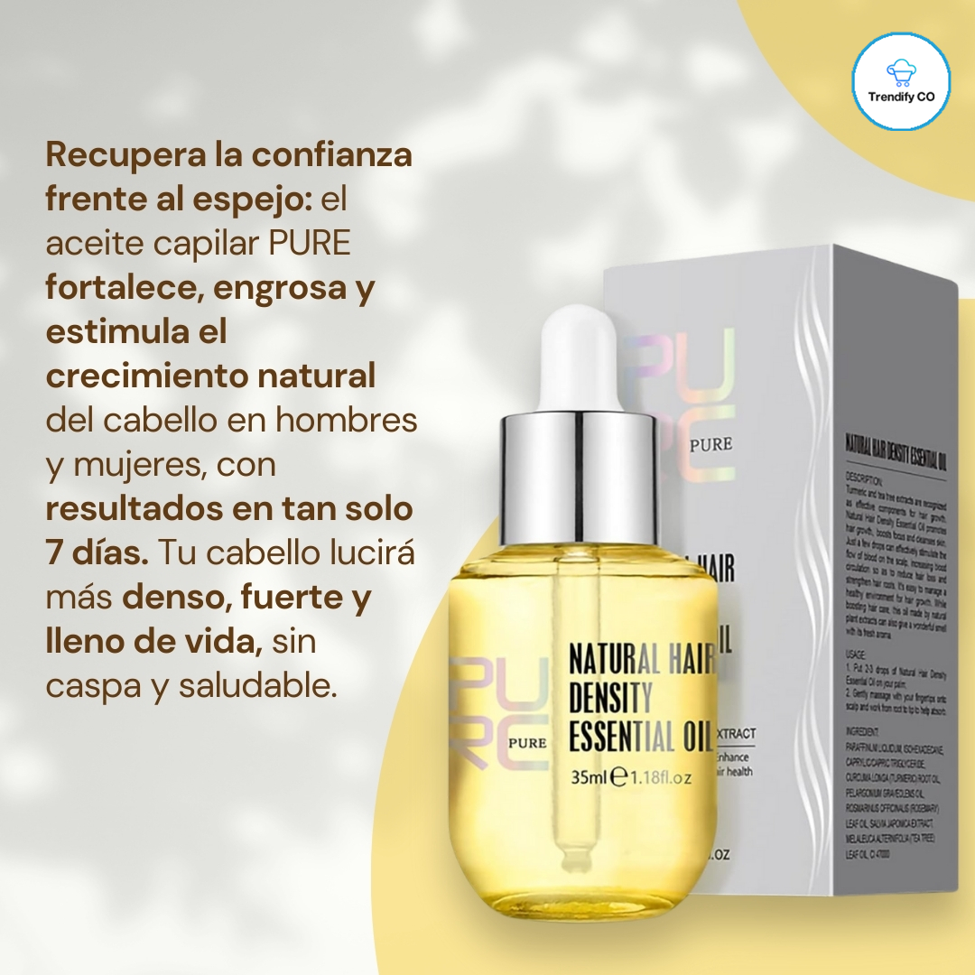 Aceite PURE para Crecimiento Capilar Y Brillo